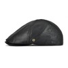 VOBOOM Leather Ivy Newsboy Caps 6 Panel Cabbie Beret Hat
