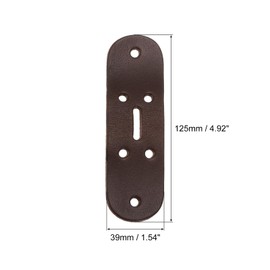 sourcing map Leather Belt Pin Buckle with Rivets, 35mm Belt Head Connection Loop for DIY Crafting Men Women's Belts Accessories (Coffee)