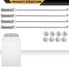 CNNELL Washing Machine Suspension Rods Kit 4 Pack W10780048 Compatible
