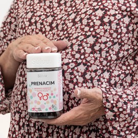 Súluu Prenacim Gomitas Vitaminadas, Multivitamínico Apoya Salud de Mujer y Bebé Durante Embarazo 60 Gomitas Sabor Durazno Ácido Fólico, Vitaminas A, B1, B2, B3, B5, B6, B12, C, D3, E, K, Biotina, Colina, Hierro, Zinc, Magnesio, Calcio, Yodo y Cromo Sin Gl