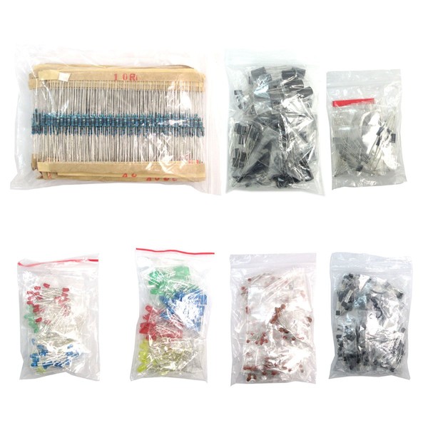DollaTek Electronic Components Package(Total 1490 PCS) - LED Diodes, 30