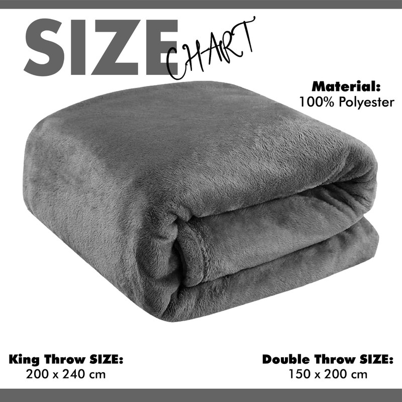 Lions Fleece Throw Blanket - 100% Polyester, Ultra Soft Faux