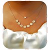 Layered Gold Chain Necklace for Women Dainty 14k Gold Heart