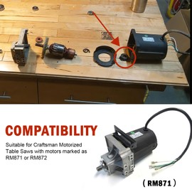 Motor Armature Bearing Cup Compatible with Sears Craftsman 10" Motorized Table Saws 137. XXXXX Series Motorized Motor RM871 RM872