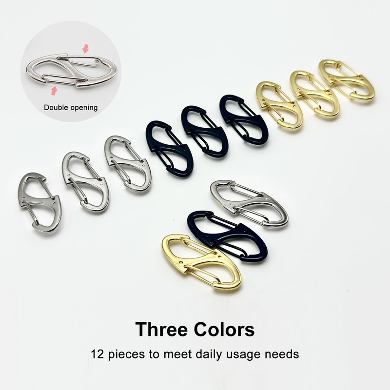 SJUIEO Zipper Clip, Anti-Theft Hook, Double Opening Backpack Zipper Lock,