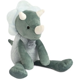 Histoire d'ours - Dinosaur Plush Toy - Les Sweety Chou - Gift Box - Green Grey - 30 cm - New Baby and Birthday Gift Idea for Girls and Boys - HO2947