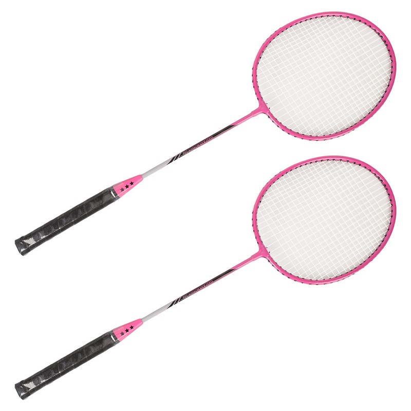 Badminton Rackets Iron Alloy Lightweight Badminton Racquets with 3 Balls