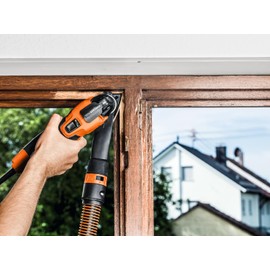 FEIN Sanding Sheet Set 50 Sanding Sheets Perforated 10 Sanding Sheets Grit 60, 80, 120, 180, 240 Corundum Sanding Grains, Velcro Quick Attachment, Universal Use of Coarse to Fine Sanding