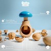 Creative Home Wooden Nutcracker, Mushroom-Shaped, 10 x 6 cm, Blue,