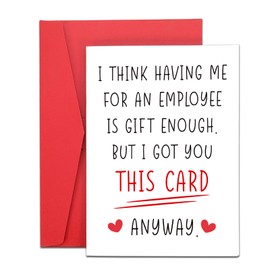 Employee Appreciation Cards Thank You Gifts for Women Funny Birthday Card for Boss Lady Boss Gifts for Women Men Gifts for Farewell Appreciation Gifts Retirement Card for Coworkers Boss Day