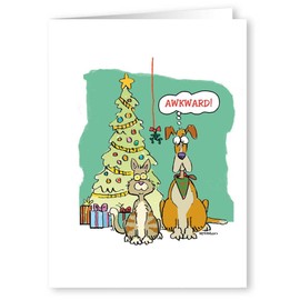 Stonehouse Collection Funny Dog Christmas Cards - 16 Boxed Funny Dog Cards and Envelopes - 8 Different Designs