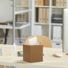BTSKY PU Leather Squre Tissue Box Cover - Household/Office Cube