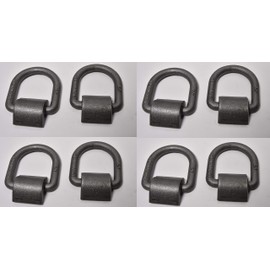 HiGear 1/2-inch 12000 Lbs Load Capacity Weld-on Flip D-Ring Anchor Flatbed Truck Trailer Ratchet Strap Cargo Tie Down (8)