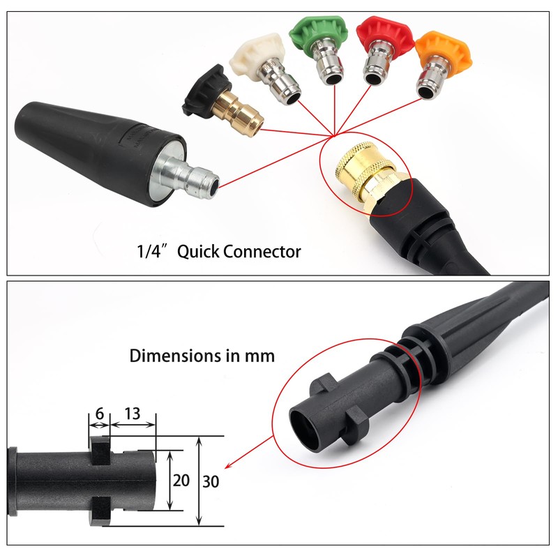 Pressure Washer Replacement Spray Wand with Turbo Nozzle and 5
