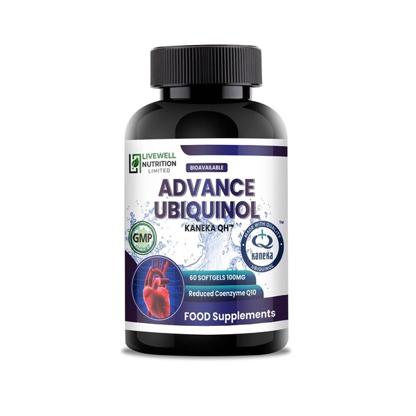 Ubiquinol – Kaneka QH® (100MG 60 Softgels) Pure Encapsulation High Potency Naturally Fermented Reduced Form of Co Q10 Easy to Swallow