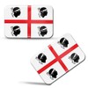 Skino Eu 2 x 3D Gel Sticker Sardinia Flag Italy