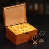 mwater Luxury Version Handmade Crystal 24K Gold Rimmed Shot Glasses,No