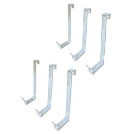 COMPONO 6 Pack Over The Door Metal Hook for Clothes, Towels, and General Organizers