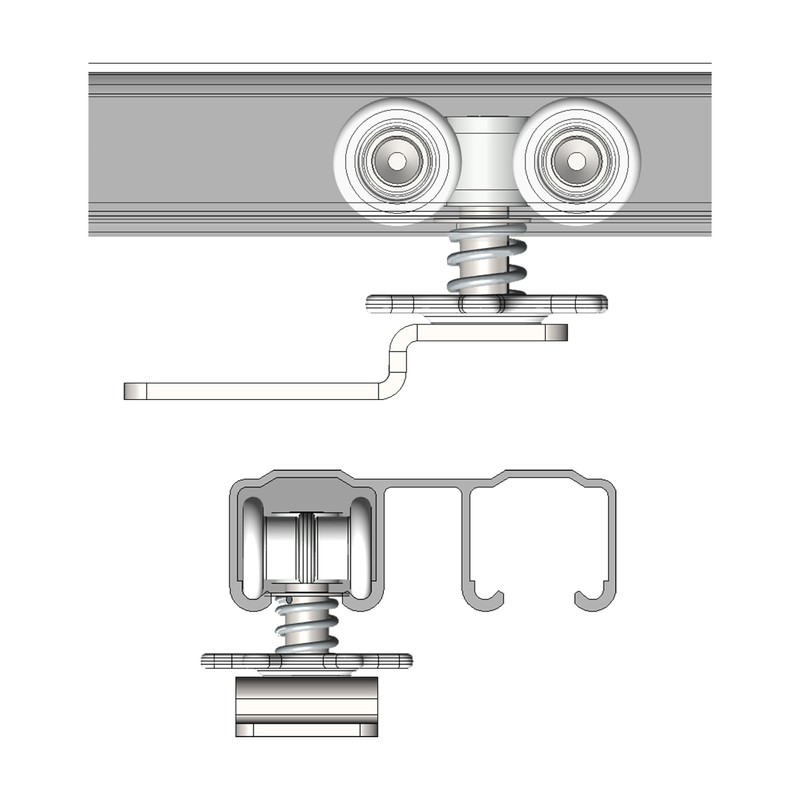 Prime-Line N 6724 Nylon and Steel Pocket Door Sliding Door