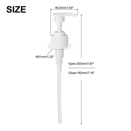 sourcing map 12Pcs Liter Pump Dispenser, 28/410 Universal Shampoo Container Pump for Lotion Soap in Kitchen Bathroom, White