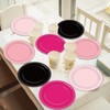 60PCS Hot Pink and Black Party Supplies Black and Pink