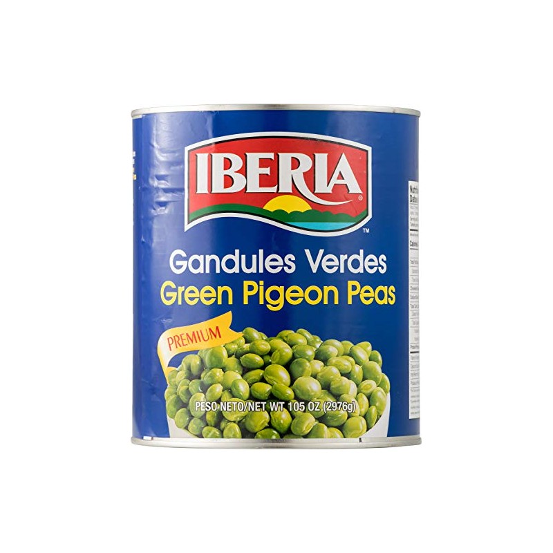 Iberia Green Pigeon Peas, 105 Oz