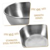 iplusmile 6pcs Stainless Steel Sauce Dishes Round Mini Bowls for