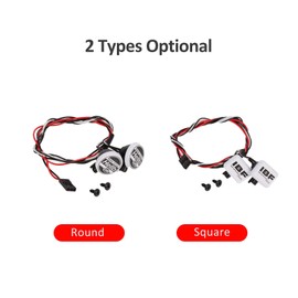 Xtahdge 2pcs RC Car LED Light Kit with Lampshade White Light 5.5-11V RC Decoration General LED RC Accessories