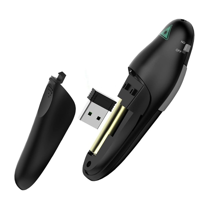 Sarini Präsentations-Clicker-Pointer 328FT Kabellose Presenter-Fernbedienung PPT PowerPoint Clicker 2,4 GHz