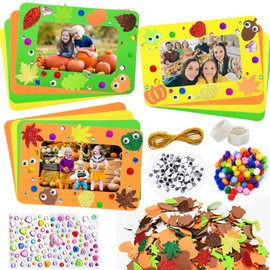 600 PCS Thanksgiving Turkey Sticker Fall Foam Stickers Self Adhesive Glitter Maple Leaf Stickers Foam Pumpkins Stickers with Jewelry Stickers for Kids Thanksgiving DIY Crafts Party Decorations