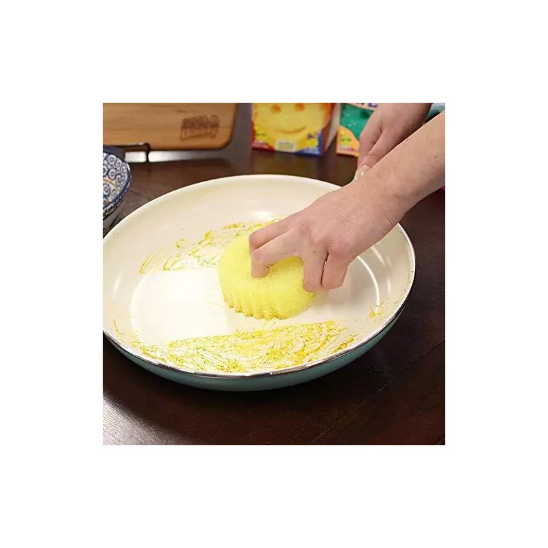 Scrub Daddy Original Scratch Free FlexTexture Scrubbing Sponge, Yellow