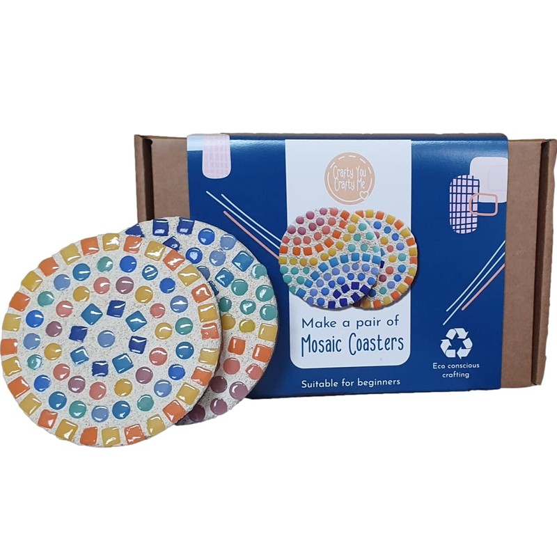 Crafty You Crafty Me - Mosaic Coasters Craft Kit (Rainbow