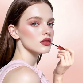 6 PCS Lápiz Labial Mate, Labiales, Lápiz Labial Mate de Larga Duración, Taza Antiadherente, Adecuado para Otoño e Invierno, El Regalo Perfecto para