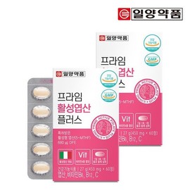 프라임 활성 엽산 60정 2박스(4개월분) / 임산부 수유부 4중복합기능성 Prime Active Folic Acid 60 Tablets 2 Boxes (4-Month Supply) / Multi-Functional for Pregnant and Nursing Mothers