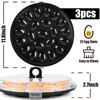 HANSGO 3PCS Deviled Egg Platter with Lid, Black Plastic Egg