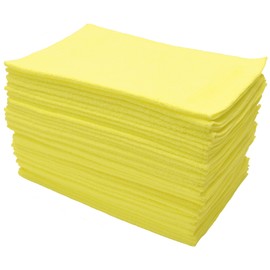 Eurow 300 GSM Microfiber Cleaning Cloths, Soft, Streak-Free, Lint-Free, Ultra Absorbent, Reusable Towels for Auto Detailing, Home Cleaning, Kitchen, Glass, Electronics, 12x16in, 36-Pack, Yellow