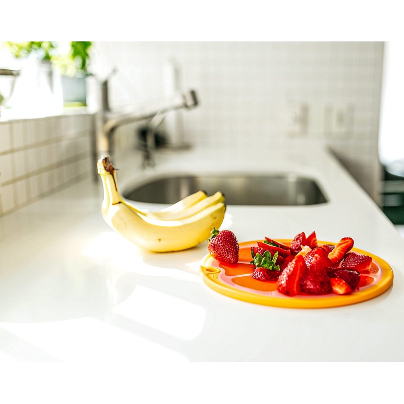 Dexas Citrus Slice Cutting Board/Serving Board 9 inches, Grapefruit