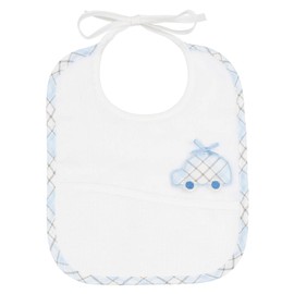 Filet Unisex Baby Bathrobe Triangle with Hood with Linen Cloth Aida Insert, Made of Soft Cotton Sponge, White, 100% Made in Italy, Pink, white and sky