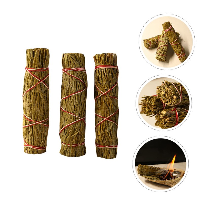 Mobestech 3pcs Cedar Stick Bundle for Air Purification and Meditation