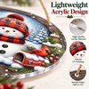 Christmas Snowman Hanging Ornament for Holiday Décor – 7.9-Inch Round