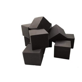 FoamRush 6" x 6" x 6" Pack of 10 (Charcoal) Pit Foam Blocks/Cubes for Skateboard Parks, Gymnastics Companies, and Trampoline Arenas