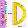 6 Pieces Math Bulk Plastic Protractors 180 Degrees 6 Inch