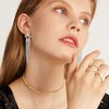 GUOXIAOMEI Bling Women Tassel Earrings Star Ear Stud Pave Crystal