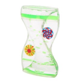 Pomya Liquid Motion Bubbler Timer, Improved Concentration Calming Effect Stylish Look Multifunctional Liquid Bubble Timer Relaxing Desk Toy Acrylic for Office (Windmill Style)