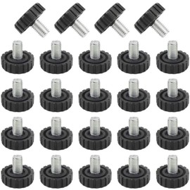 Suytvenxau 24 PCS M8 Screw On Furniture Glide Leveling Foot, Adjustable Diameter 1 Inch / 25mm for Furniture Legs, Heavy Duty Furniture Feet for Tables and Chairs