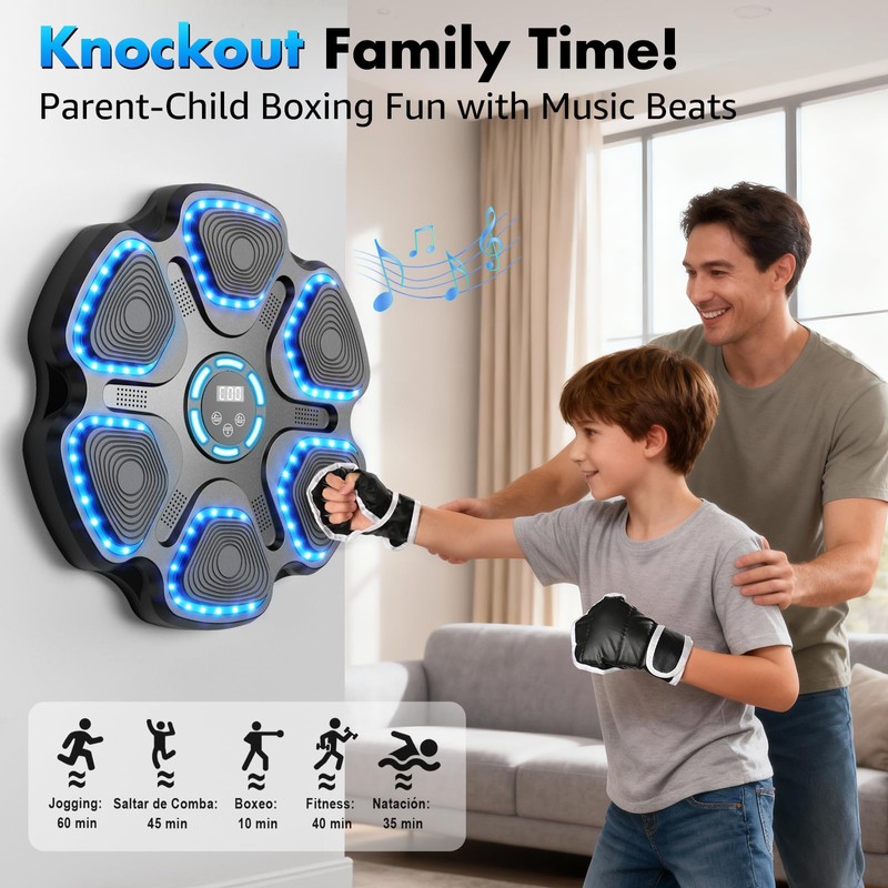 Music Boxing Machine for Kids Adults, Smart Interactive Music Punching