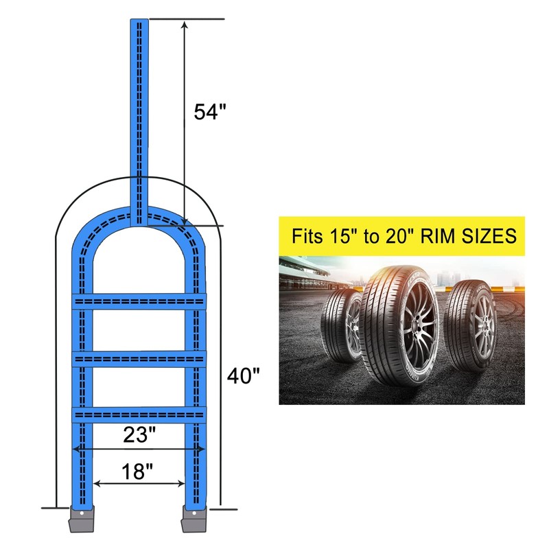 Set of 2 Tow Dolly Straps with Flat Hook, Blue