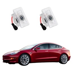 Never Fade LED Car Door Light Door Light Logo Welcome Logo Lights Accessories Compatible with Model 3 Y S X (2PCS)