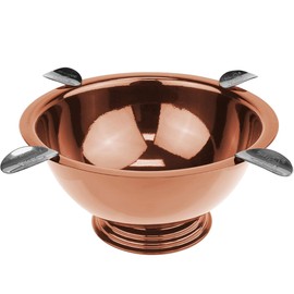 Stinky Cigar Copper Plated Ashtray - Windproof Stainless Steel Design with 4 Stirrups, Deep Bowl for Indoor & Outdoor Use, Heat Resistant & Easy to Clean - Ideal Smoking Accessory for Cigar Enthusiast