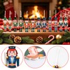ZDNT 12 Pcs Wooden Christmas Nutcracker Soldier,Christmas Nutcracker Decorations,Xmas Tree